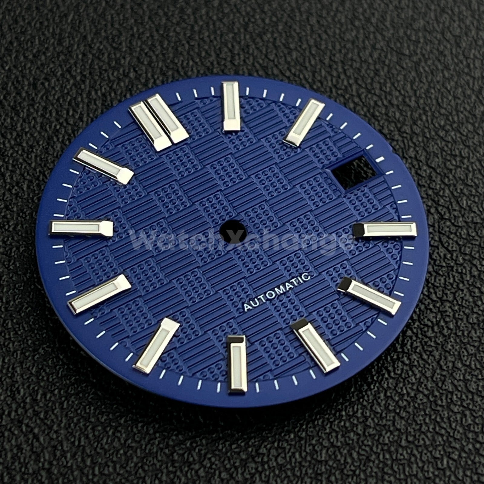 28.5mm Blue Grid Dots Pattern Texture Watch Dial for SEIKO NH35 NH36 Movement