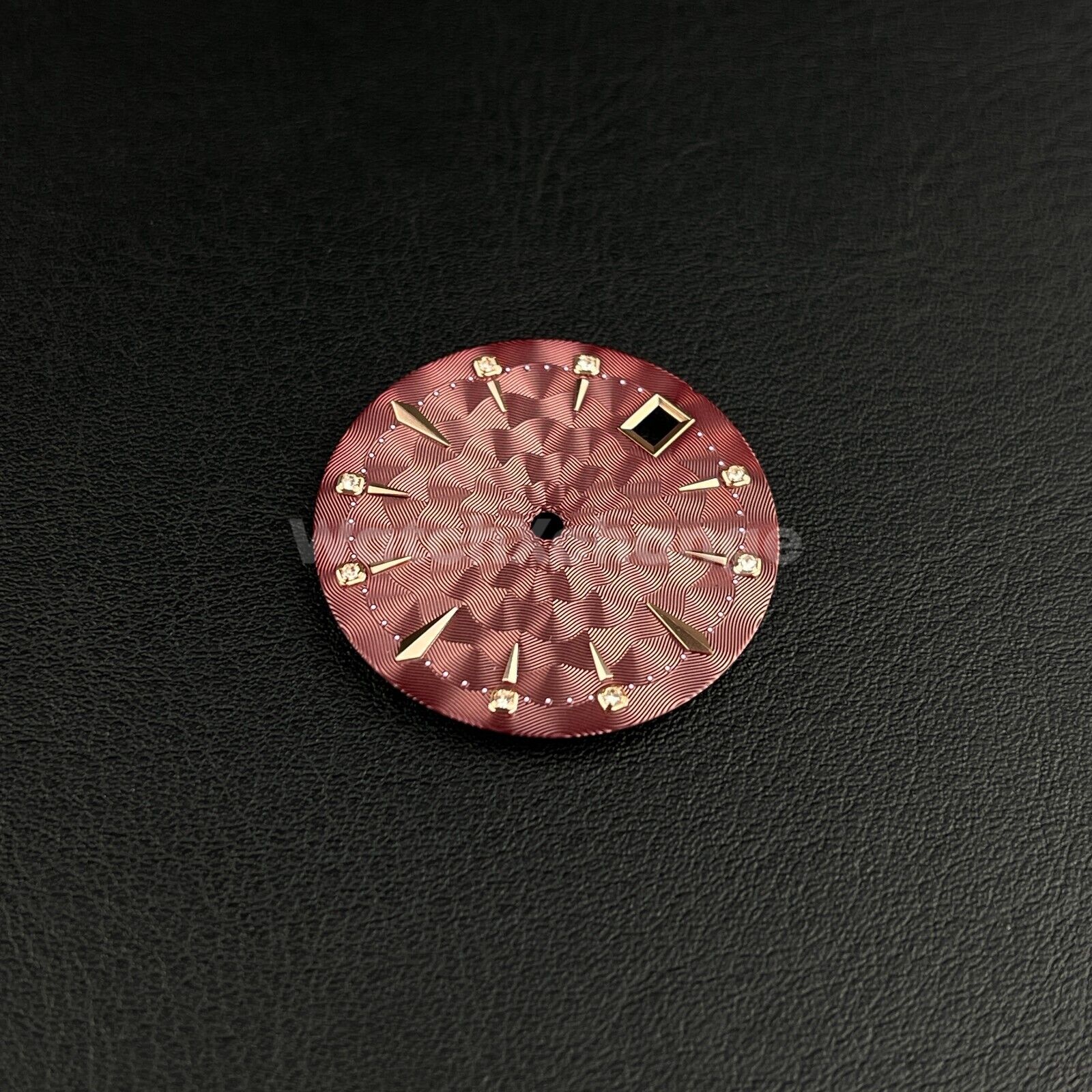 29mm Red Watch Dial Face Radial Pattern Diamond Scale for NH35/36 Movements