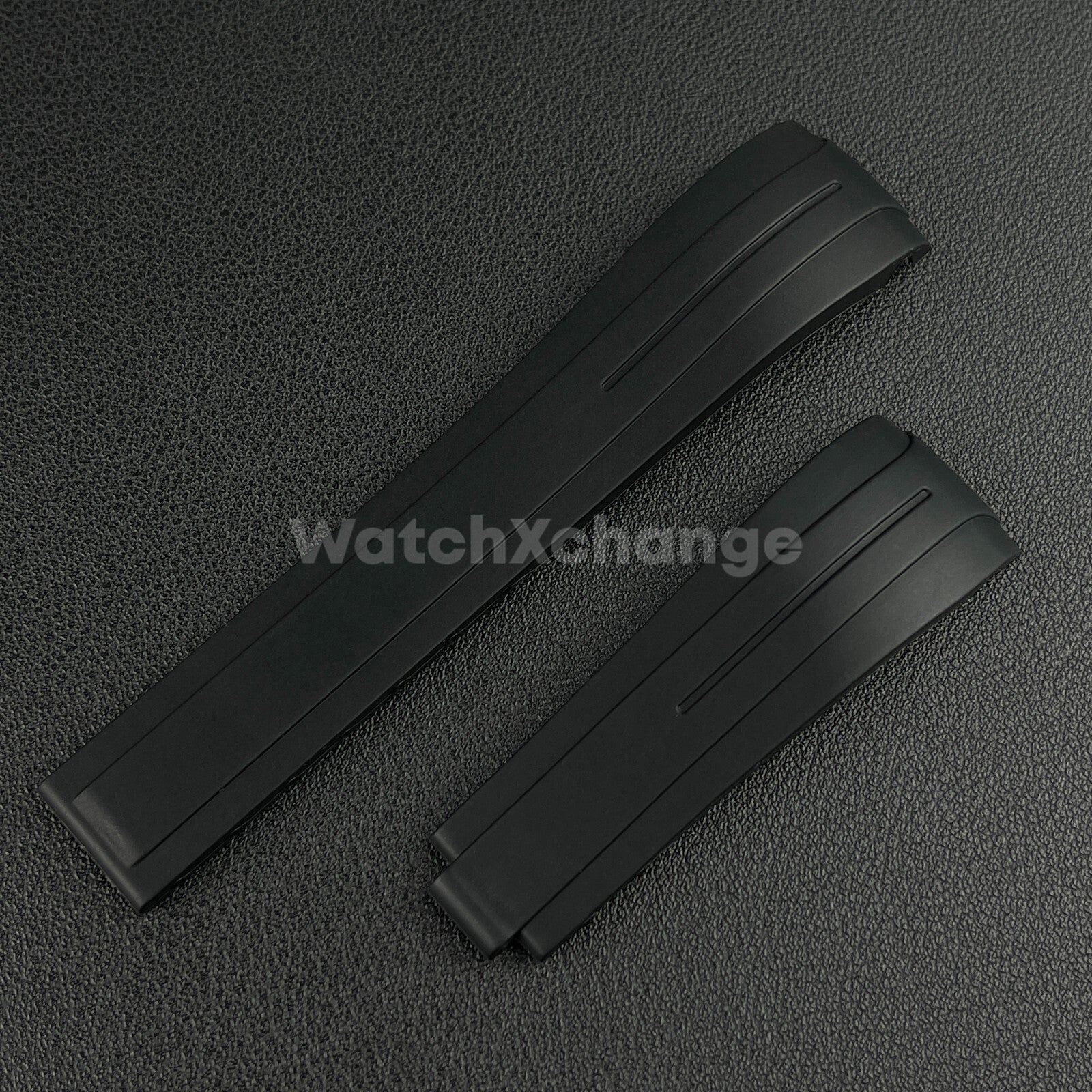 Black 20mm Replacement Submariner GMT Silicone Rubber Watch Strap Band For Rolex