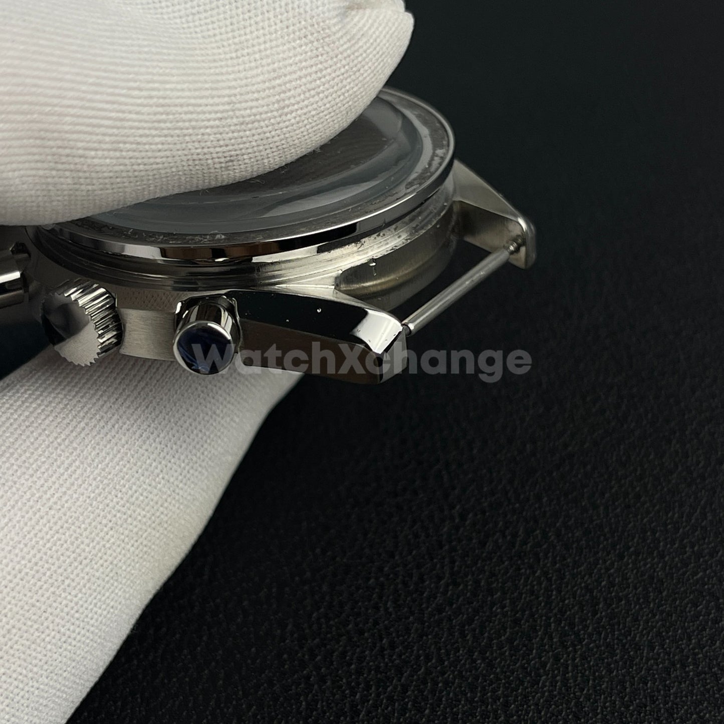 DEFECTIVE 40mm Silver Stainless Steel Watch Case for VK63 Quartz Movement