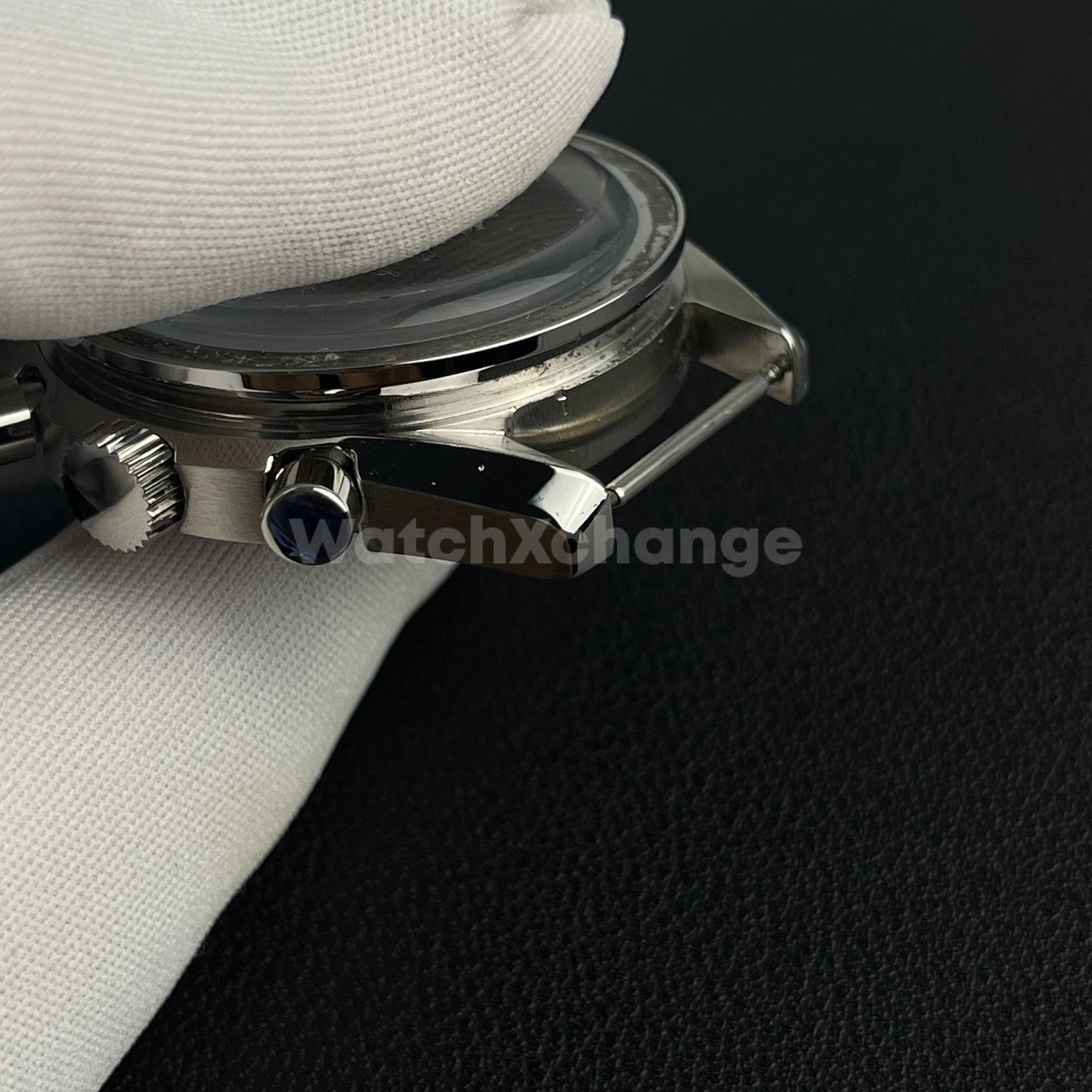 DEFECTIVE 40mm Silver Stainless Steel Watch Case for VK63 Quartz Movement