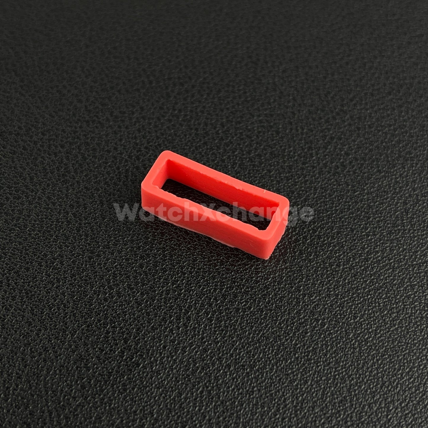 Pink Red 20mm Rubber Watch Strap Buckle Band Keeper Hoop Loop Holder Retain Ring
