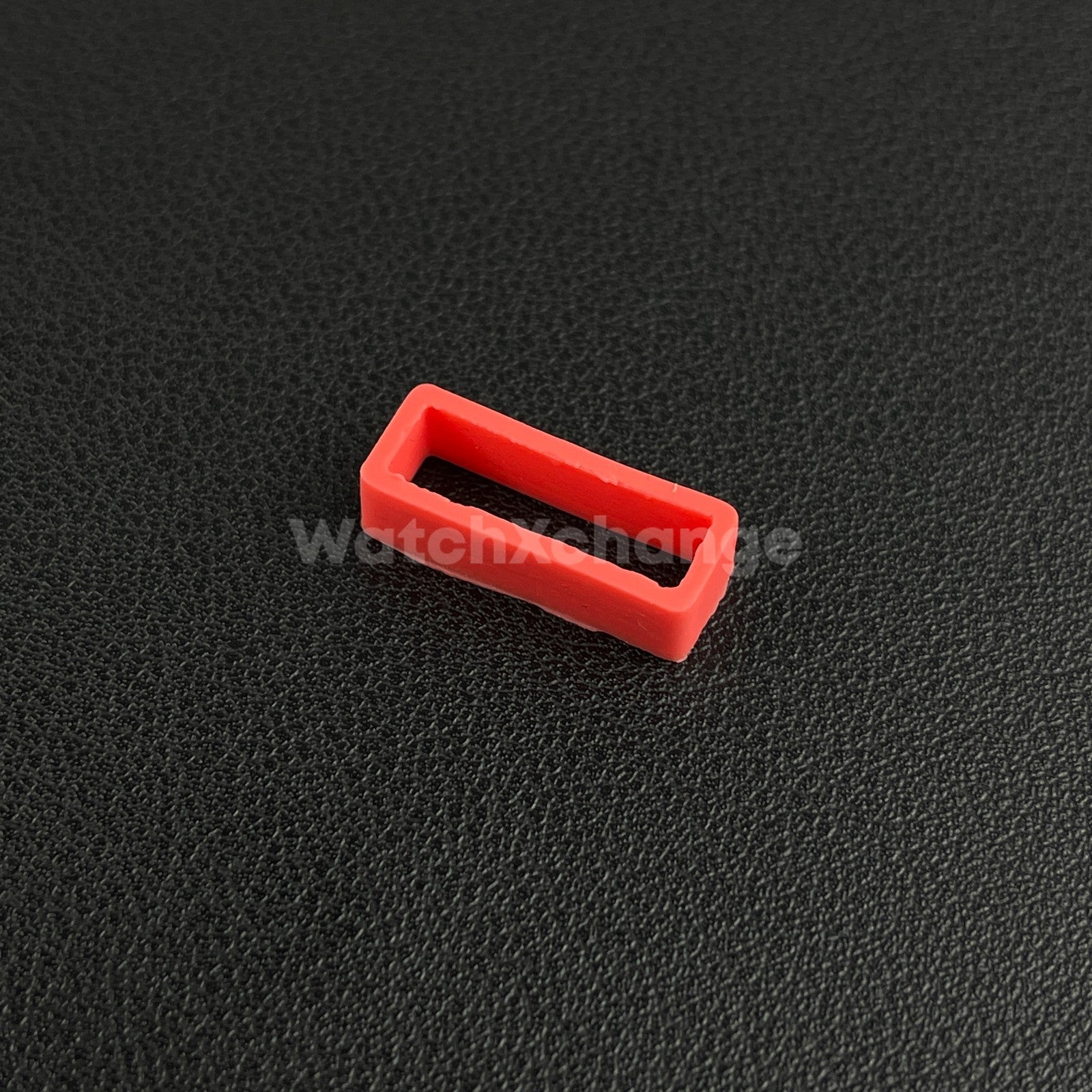 Pink Red 20mm Rubber Watch Strap Buckle Band Keeper Hoop Loop Holder Retain Ring