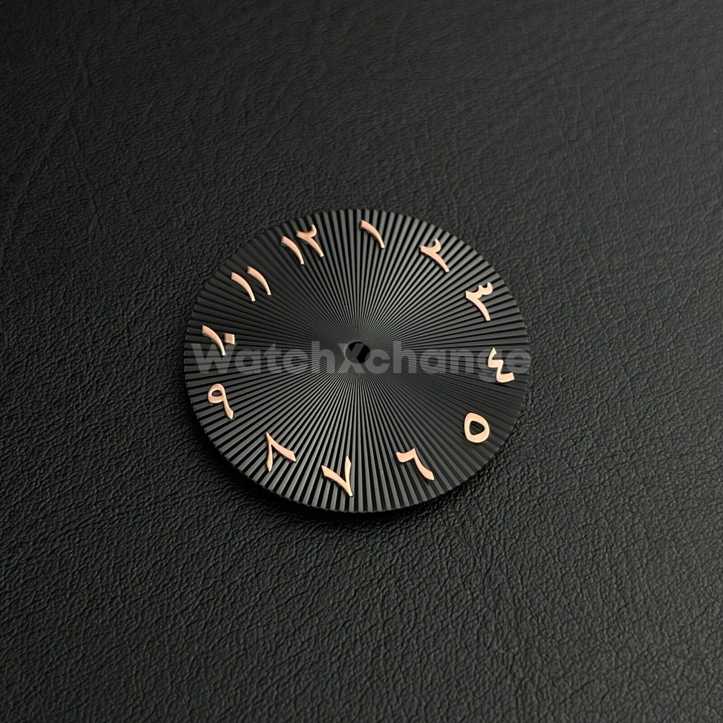 28.5mm Black & Rose Gold Arabic Watch Dial NH35 NH36 Movement Professional