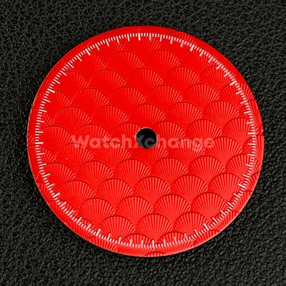 28.5mm Red Shell Texture Watch Dial Face for SEIKO NH35 NH36 Movements