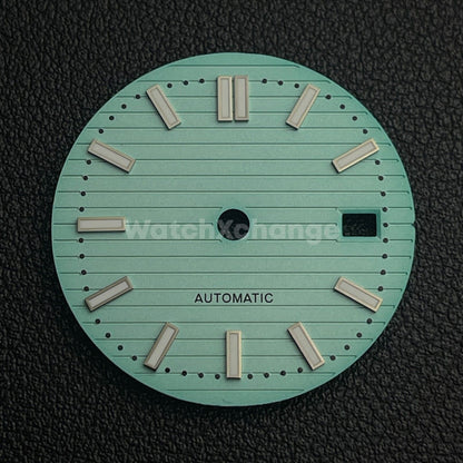 30.5mm Green Nautilus Style Dial Green Luminous For Seiko NH35 NH36 Movements