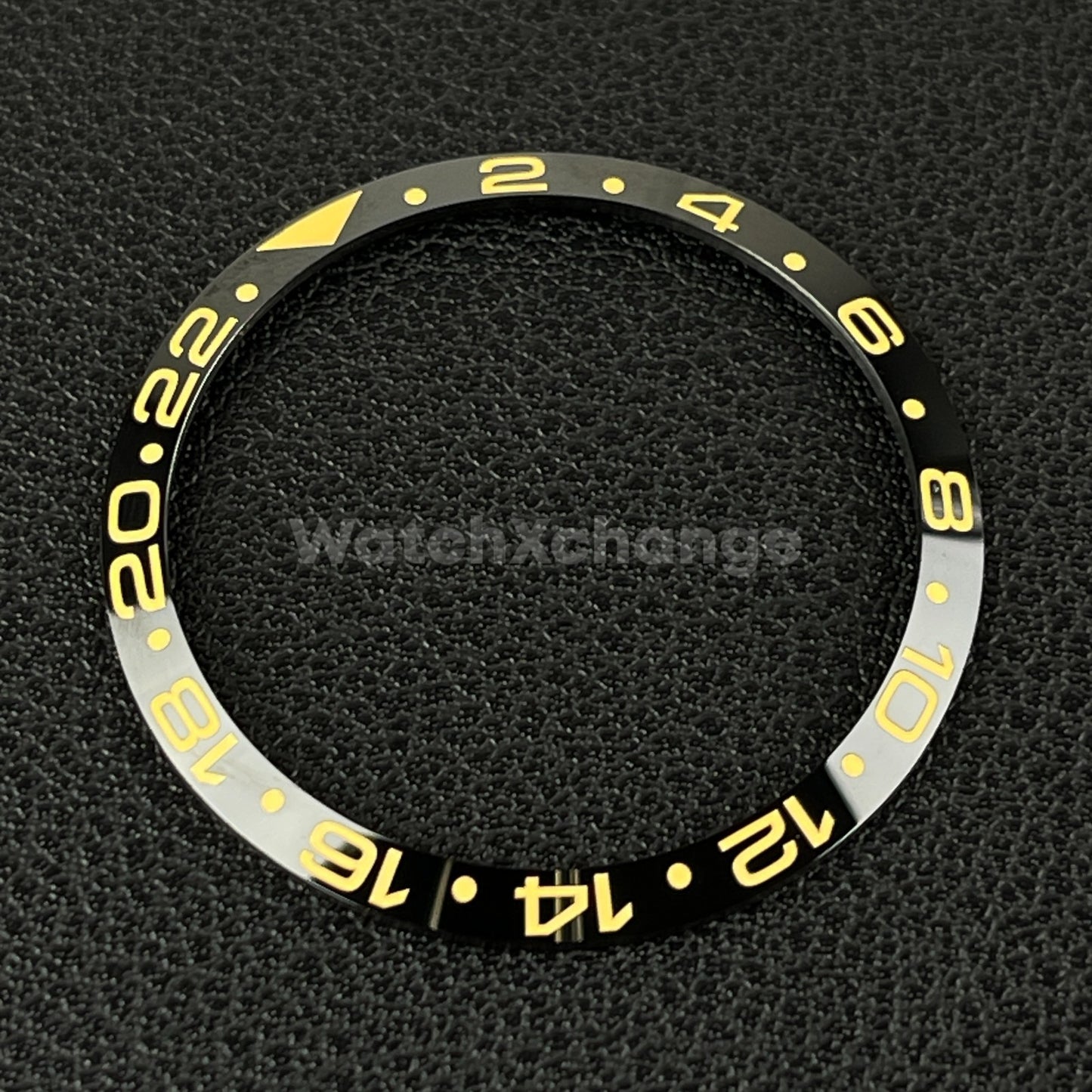34mm Black & Yellow Ceramic GMT Bezel Insert For Seiko Rolex Tudor Divers Watch