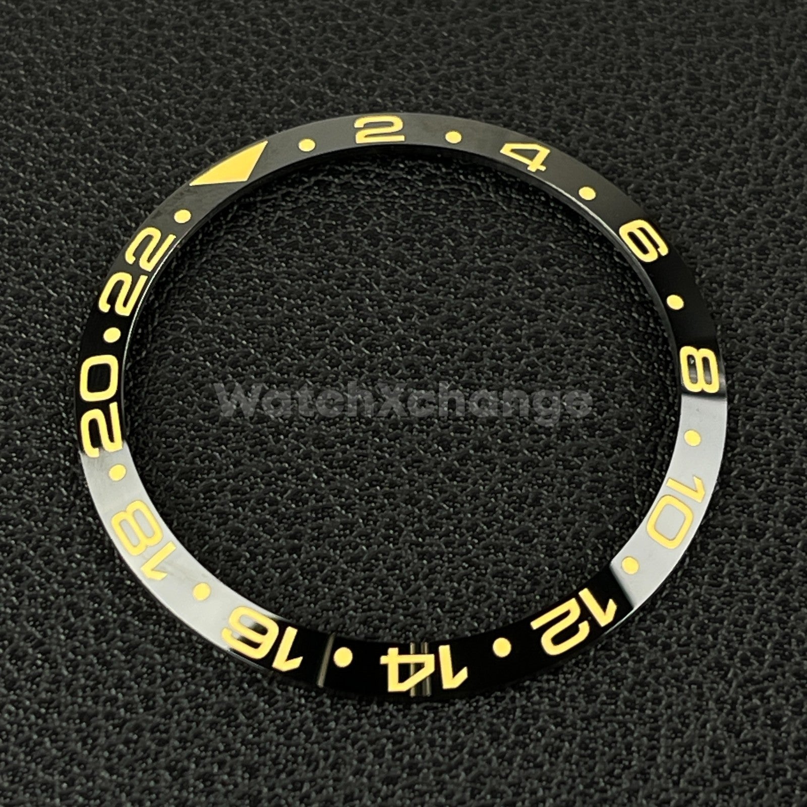 34mm Black & Yellow Ceramic GMT Bezel Insert For Seiko Rolex Tudor Divers Watch