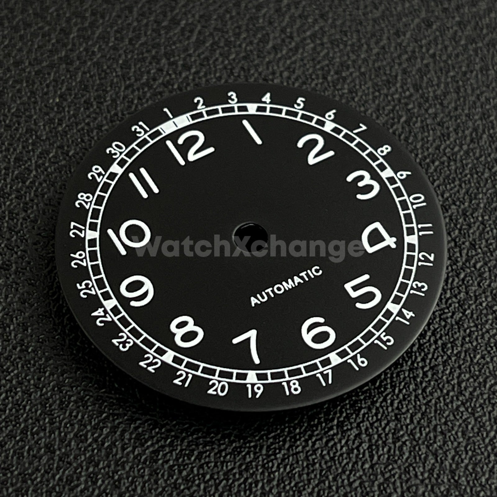 28.5mm Black Pilot Field Watch Dial Replacement for NH35 Watch Movement Parts