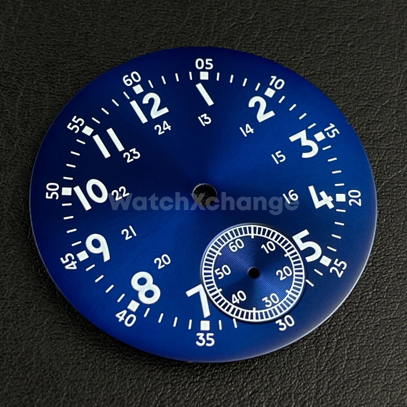 37mm Blue Watch Dial Green Luminous DIY For ETA6498 ST3621 Movement Part