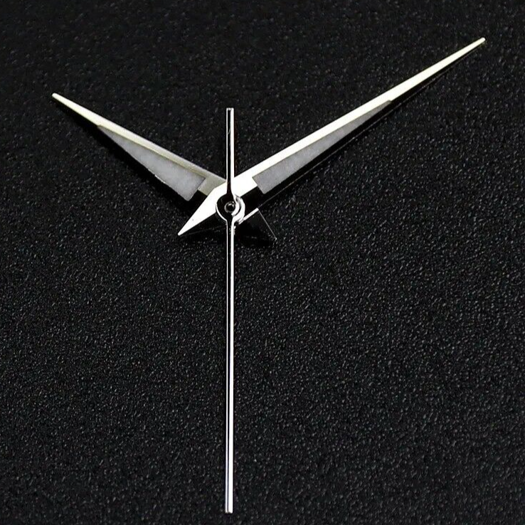 Silver Polished Watch Hands For NH35 NH36 NH38 NH70 Movements Green or Blue Lume