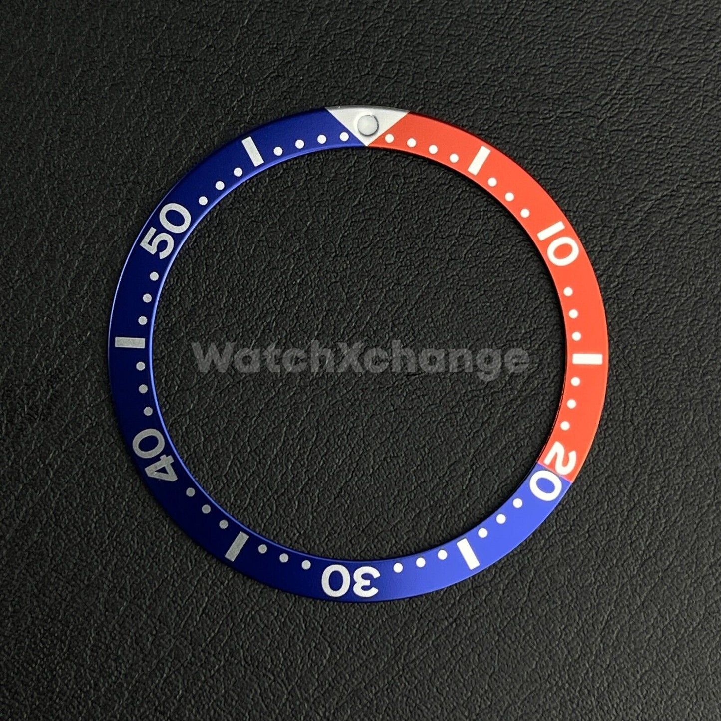 Blue & Red 39mm Flat Aluminium Bezel Insert For Divers Watch Seiko Mod Turtle