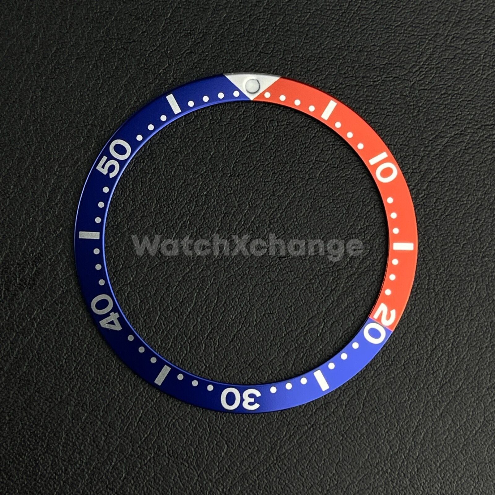 Blue & Red 39mm Flat Aluminium Bezel Insert For Divers Watch Seiko Mod Turtle