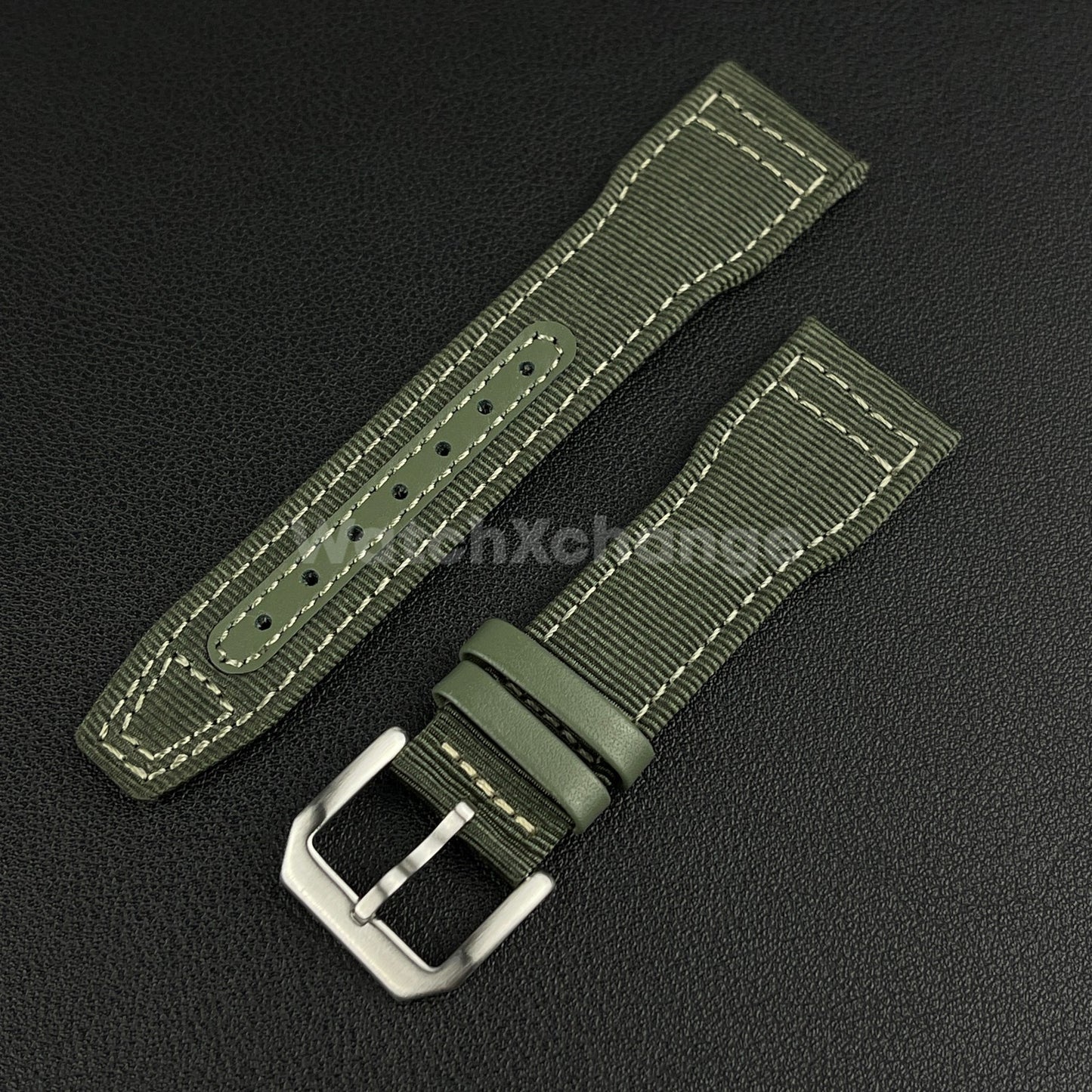 Green Nylon Canvas Watch Strap 20mm 21mm 22mm IWC Pilot Waterproof Sport Band