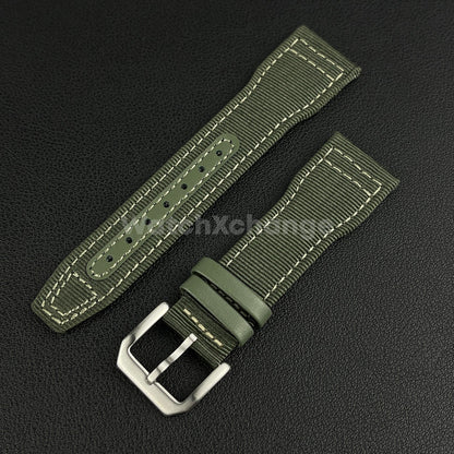 Green Nylon Canvas Watch Strap 20mm 21mm 22mm IWC Pilot Waterproof Sport Band