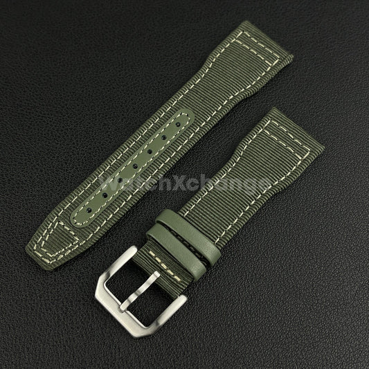 Green Nylon Canvas Watch Strap 20mm 21mm 22mm IWC Pilot Waterproof Sport Band