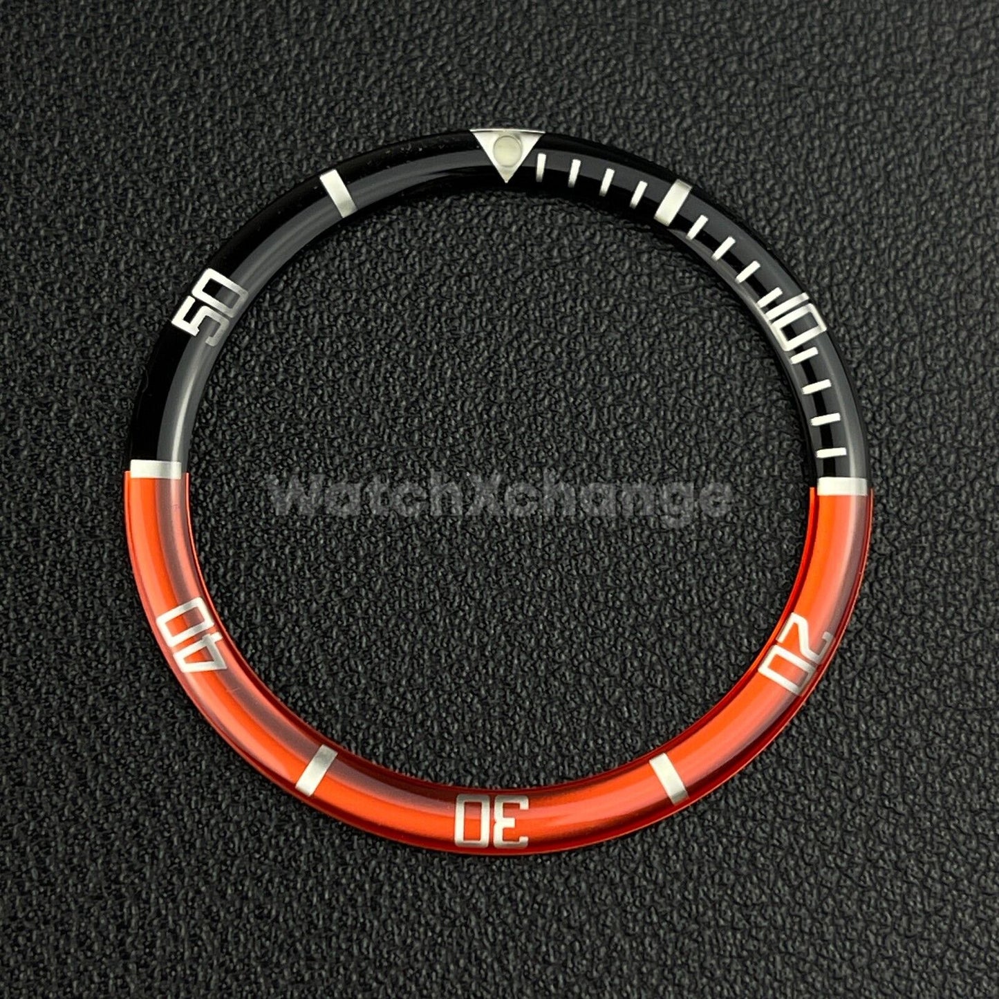Black & Red 38mm Flat Resin Bezel Insert For Divers Watch Seiko Mod SKX SRPD