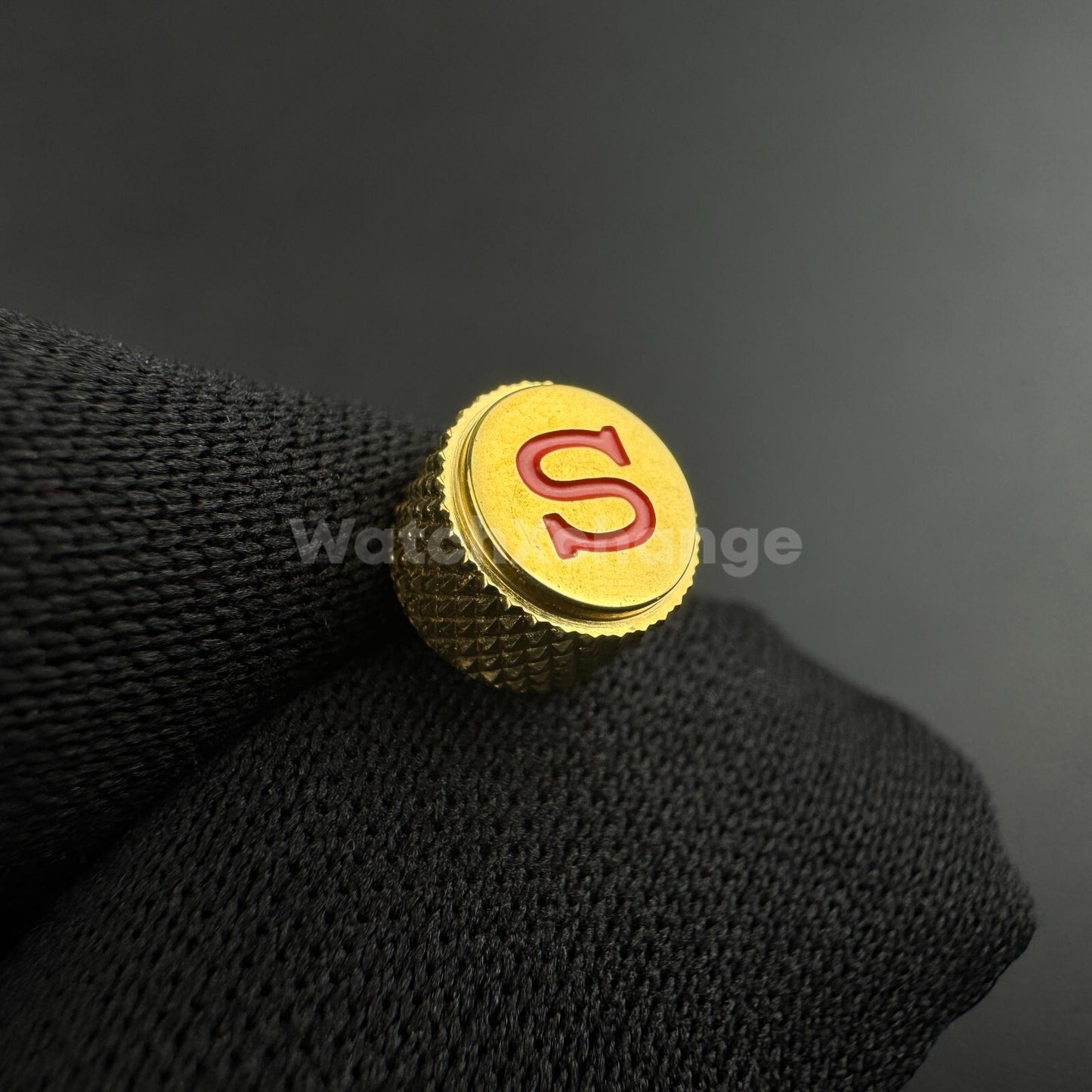 Gold Screw-in Engraved "S" Crown for Seiko SKX007 SKX009 NH35 NH36 SRPD