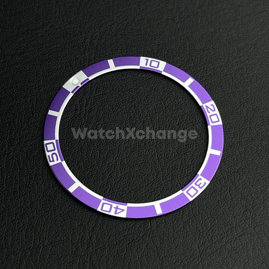 Purple 38mm Flat Aluminium Bezel Insert For Diver Watch Seiko Mod SKX SRPD