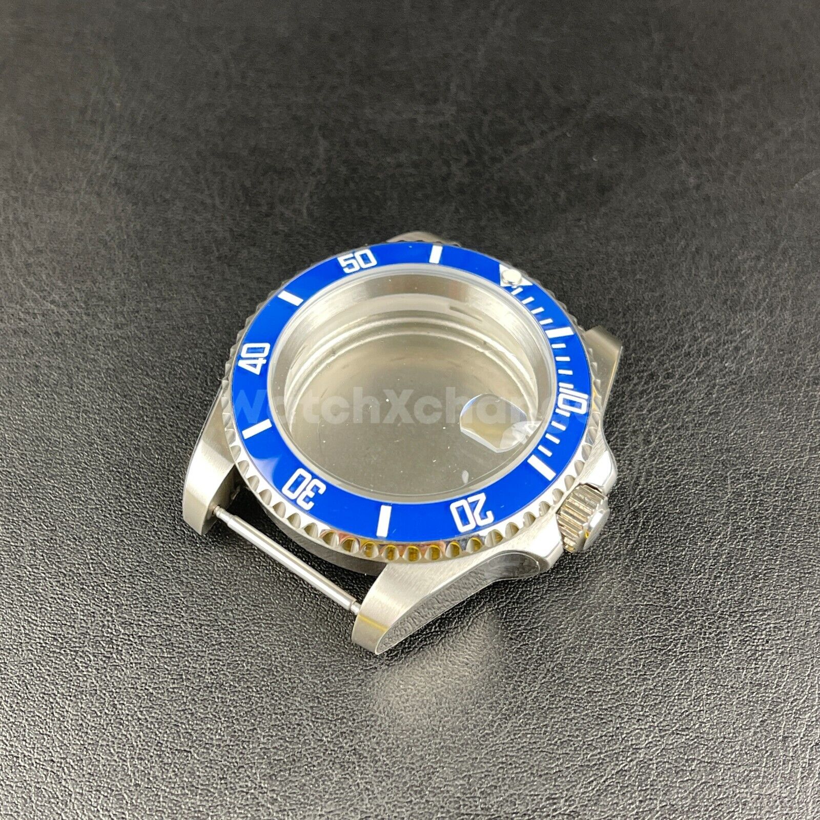 Diver 40mm SUB Watch Case fit NH35A NH36 10ATM Silver Colour Solid Back Sapphire