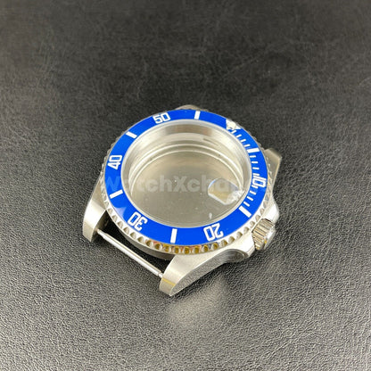 Diver 40mm SUB Watch Case fit NH35A NH36 10ATM Silver Colour Solid Back Sapphire