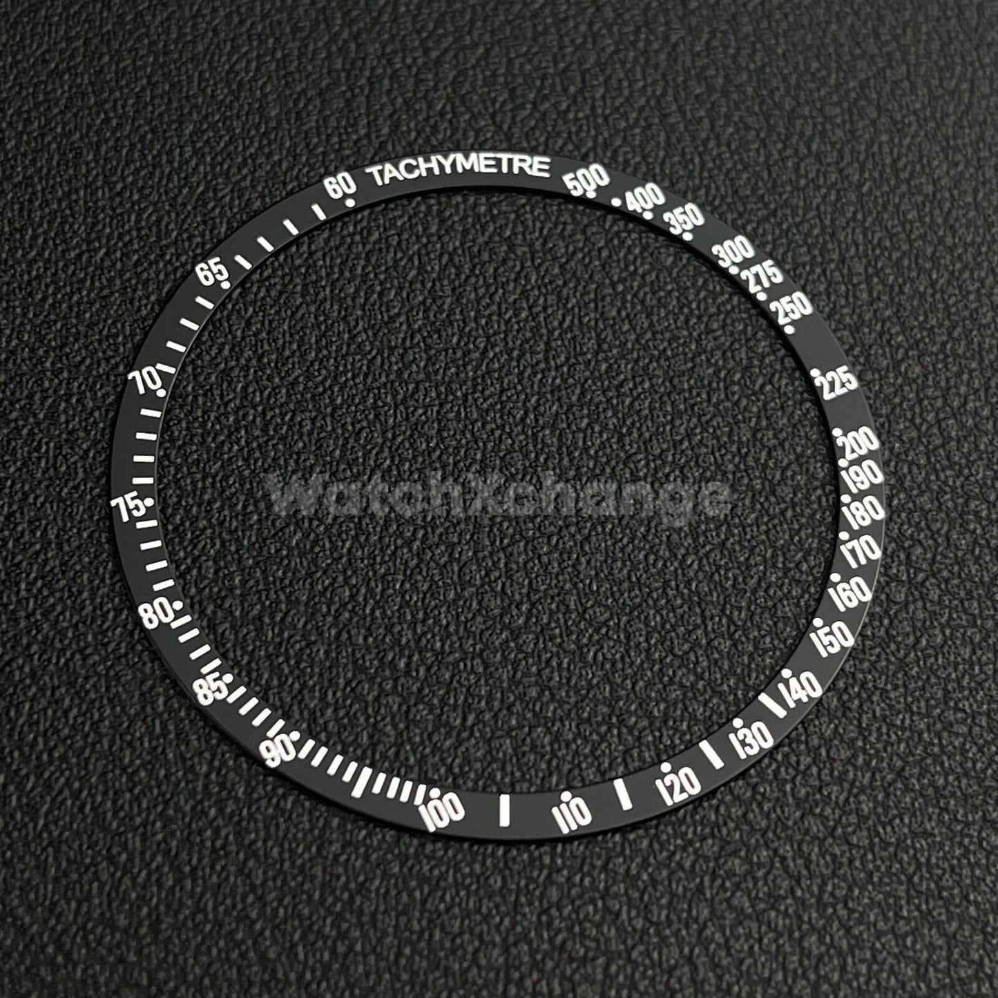 Black & Silver Flat Aluminium Watch Bezel Insert 38.5mm for VK63 Quartz Watches