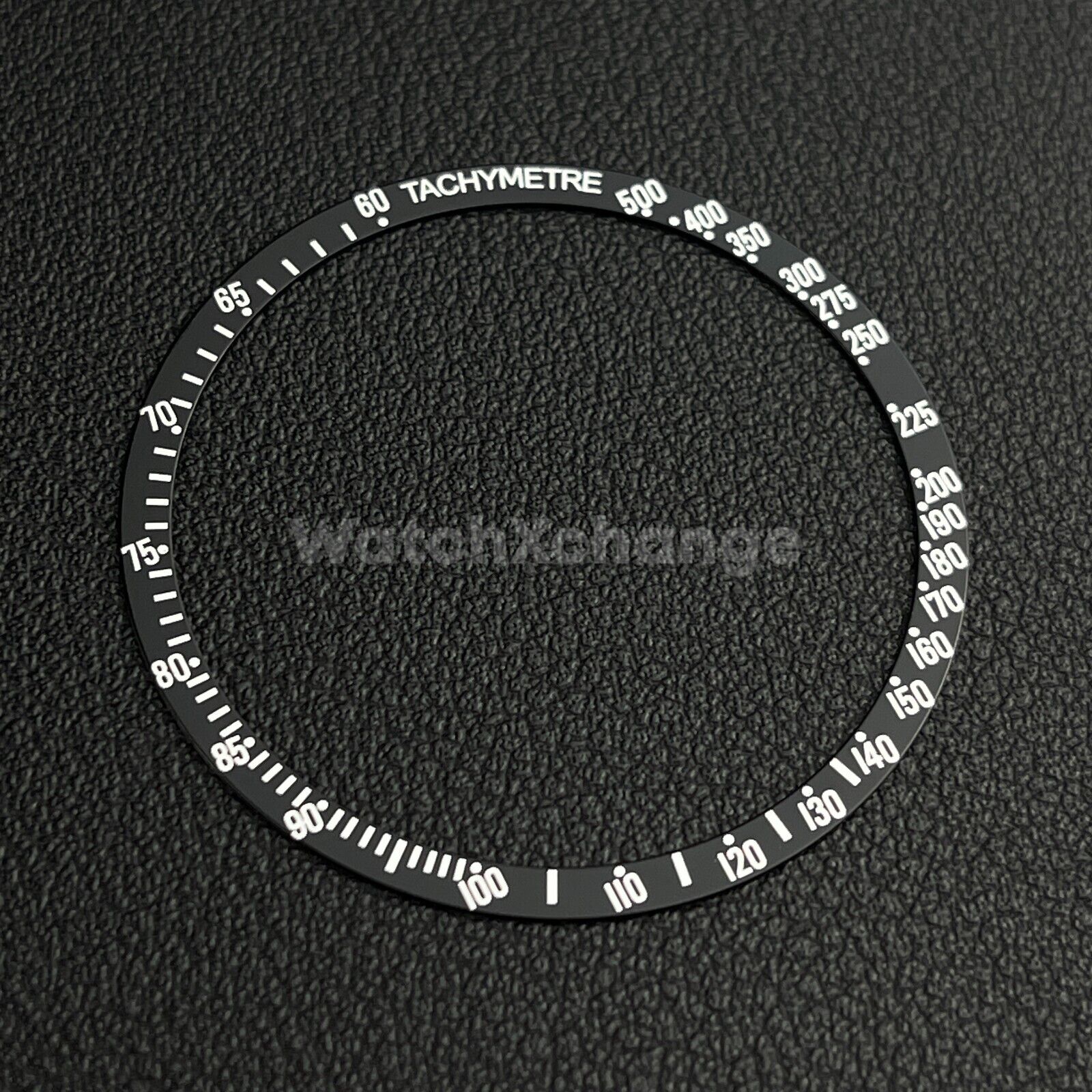 Black & Silver Flat Aluminium Watch Bezel Insert 38.5mm for VK63 Quartz Watches