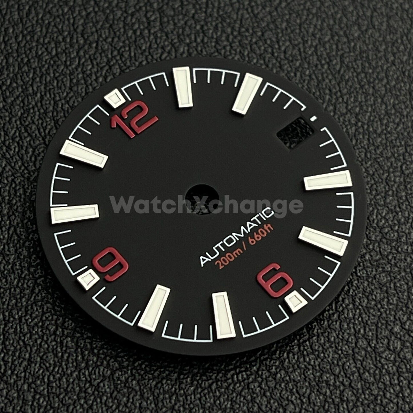28.5mm Black & Red Watch Dial Face for NH34 NH35 Movements
