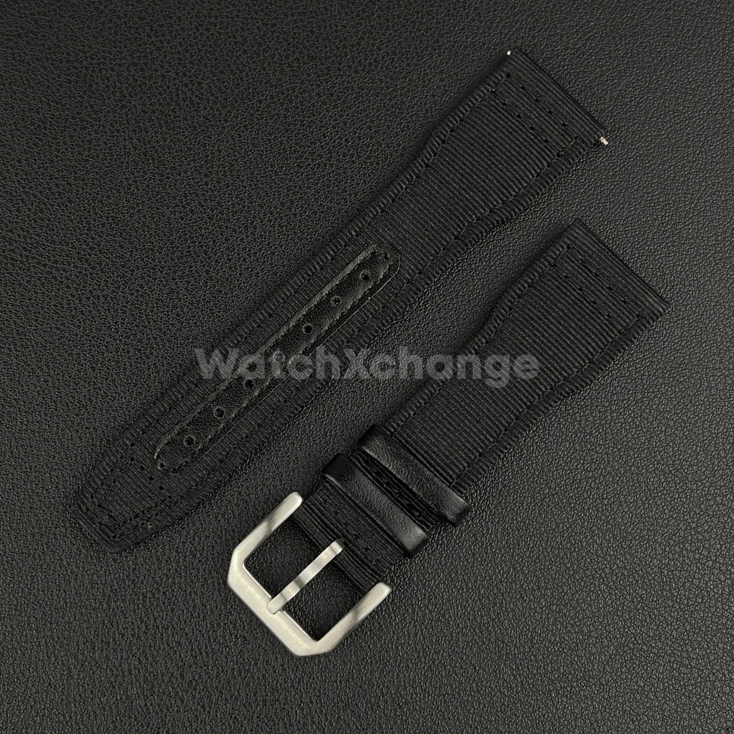 Black Nylon Canvas Watch Strap 20mm 21mm 22mm IWC Pilot Waterproof Sport Band