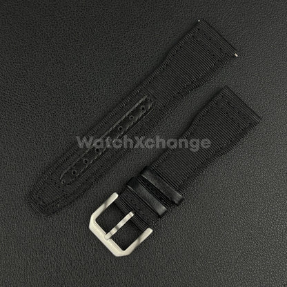 Black Nylon Canvas Watch Strap 20mm 21mm 22mm IWC Pilot Waterproof Sport Band