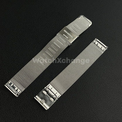 Silver Milanese Mesh Watch Strap Band Stainless Steel Metal 6mm - 18mm