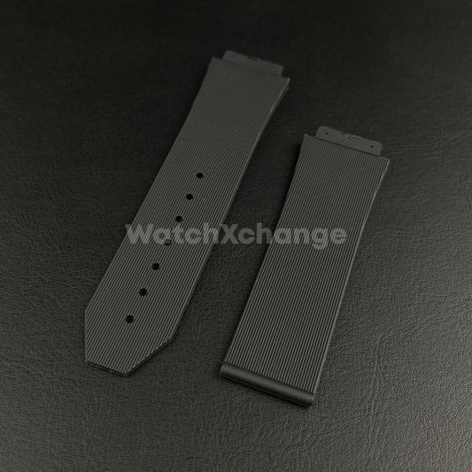 Black Rubber Silicone Watch Strap Waterproof Band 26*19mm Fit HUBLOT BIG BANG