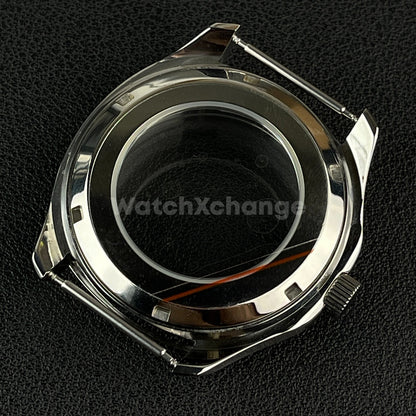 40mm Silver Stainless Steel Watch Case For Japanese NH35 NH36 NH38
