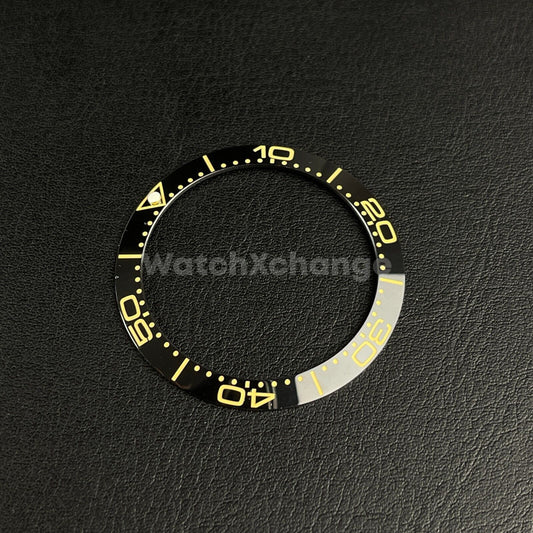 38mm Black Ceramic bezel insert For Seiko SRPD SKX Omega Divers Watch