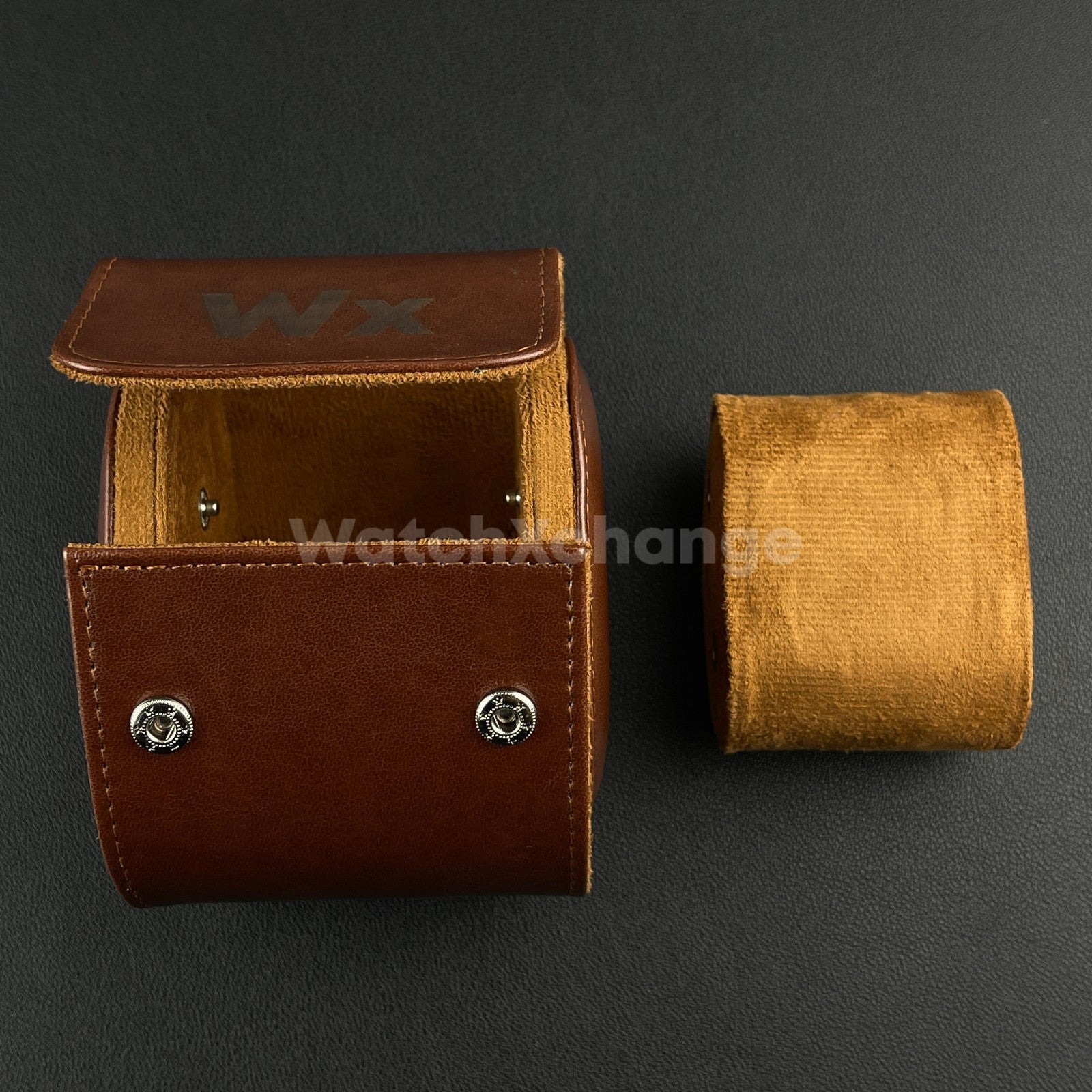 Brown Luxury Watch Storage Case Portable Travel Leather Watch Handmade Case