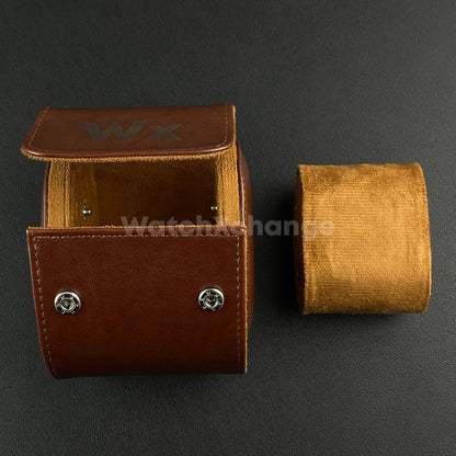 Brown Luxury Watch Storage Case Portable Travel Leather Watch Handmade Case
