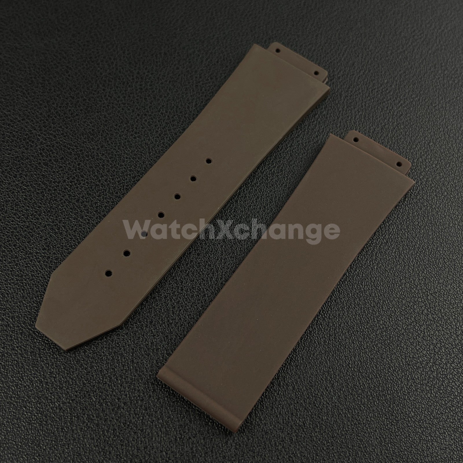 Brown Rubber Silicone Watch Strap Waterproof Band 26*19mm Fit HUBLOT BIG BANG