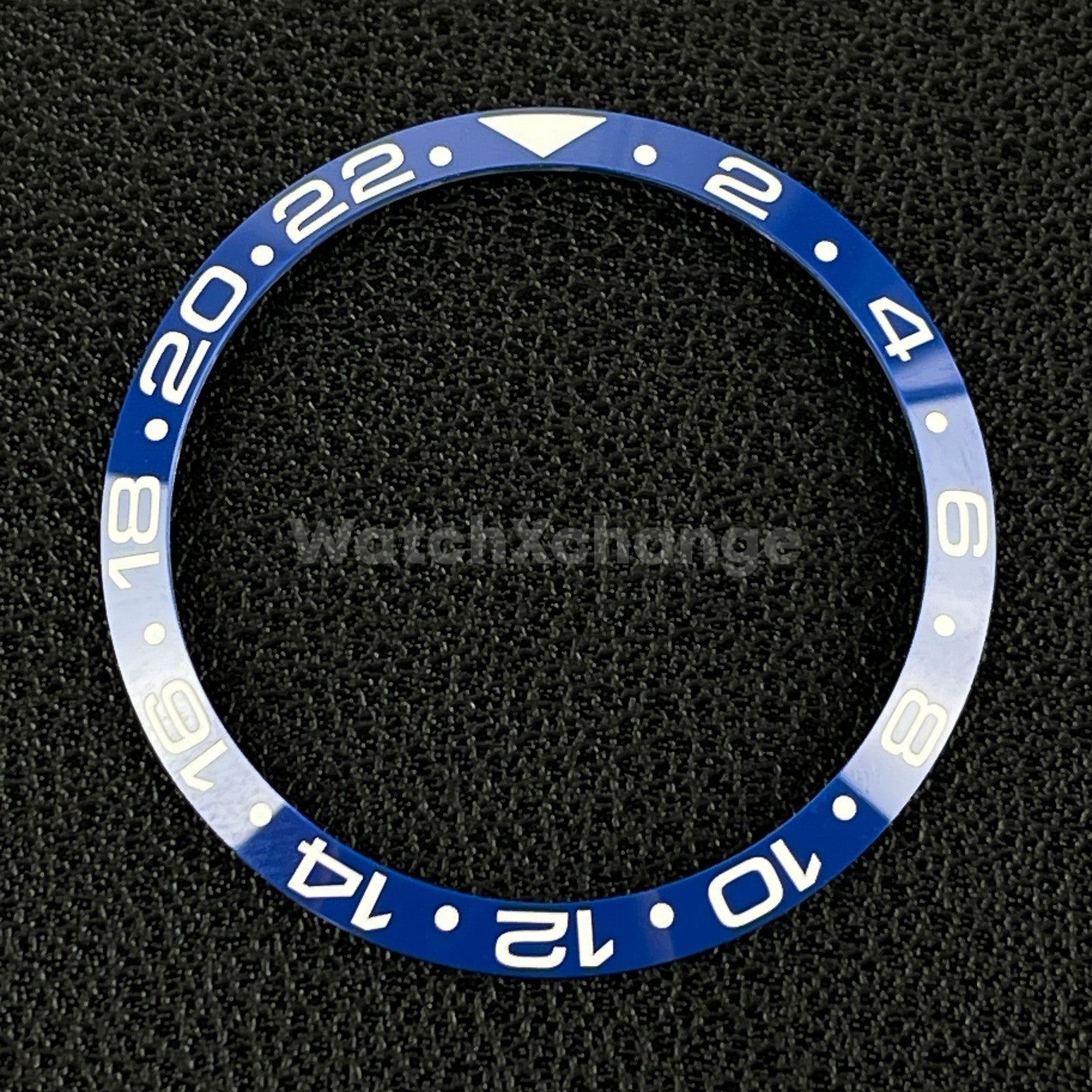 34mm Blue & White Ceramic GMT Bezel Insert For Seiko Rolex Tudor Divers Watch