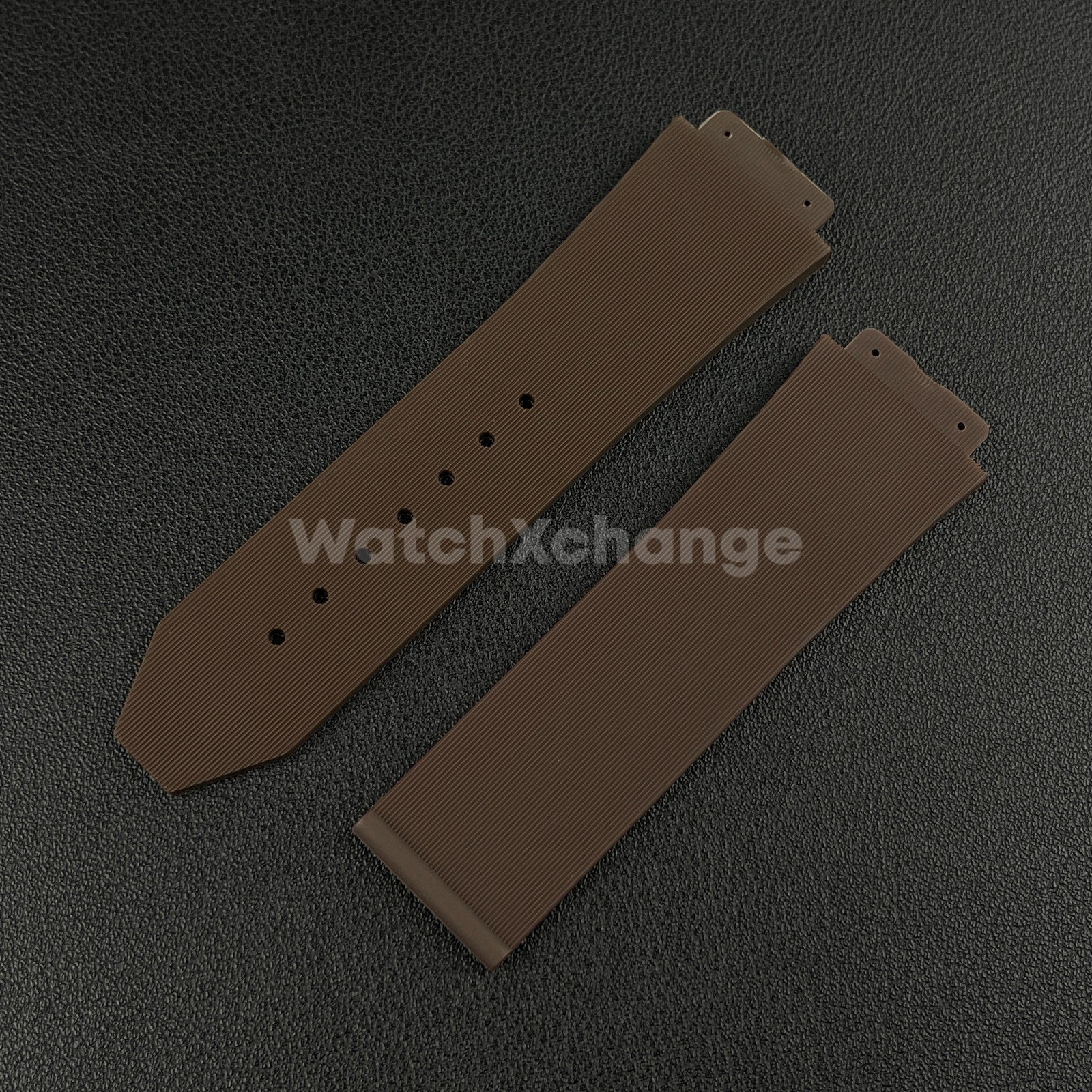 Brown Rubber Silicone Watch Strap Waterproof Band 26*19mm Fit HUBLOT BIG BANG