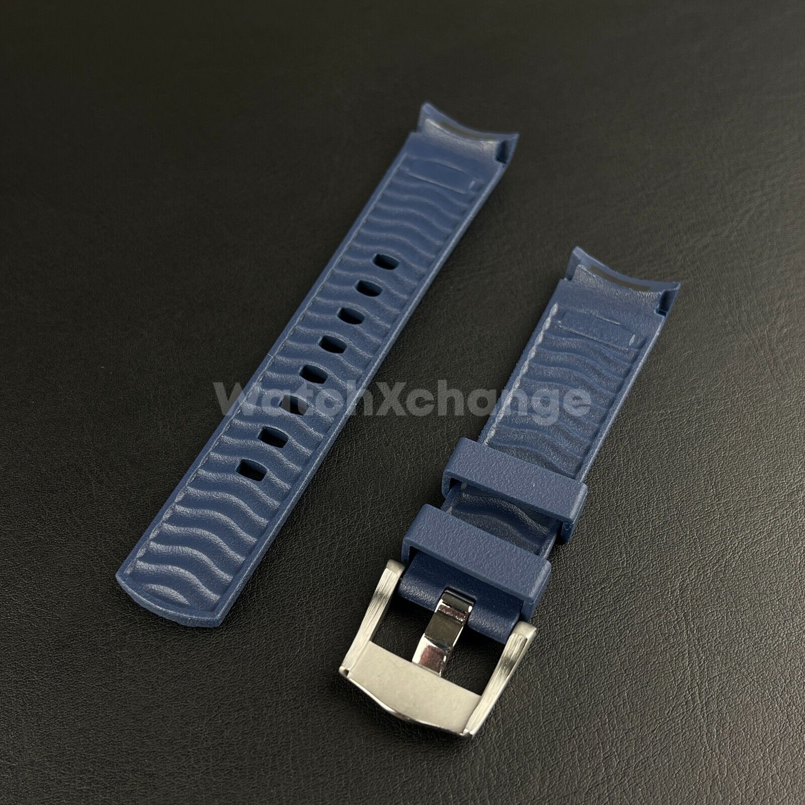 Blue Rubber Watch Strap For Omega Seamaster 300 AT150 Watchband Watch