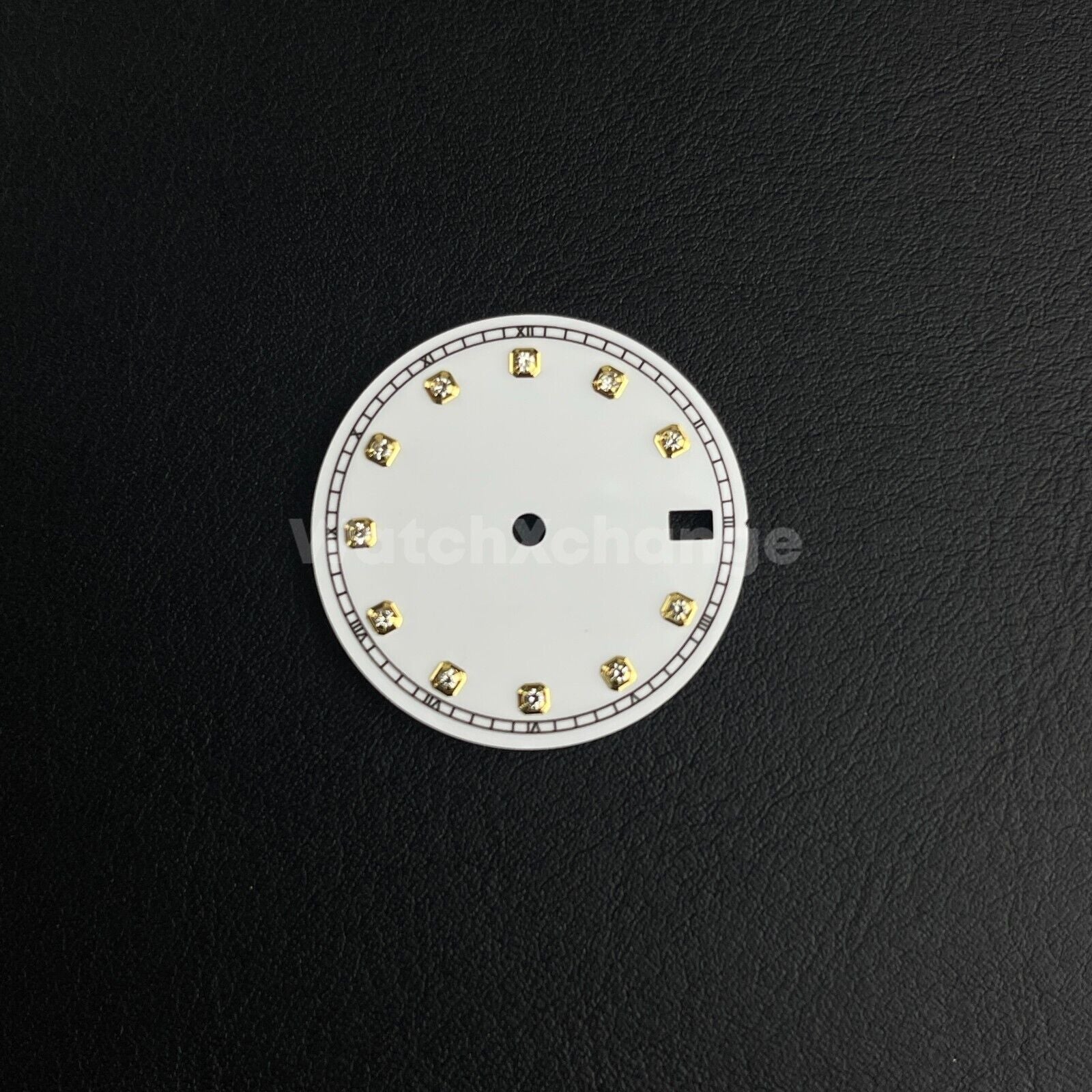 28.5mm White Enamel Diamond Watch Dial for SEIKO NH35 NH36 Movement