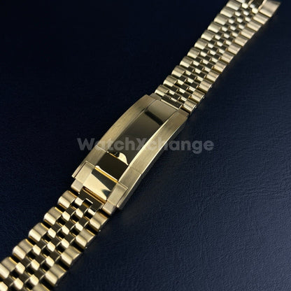 20mm Gold Jubilee Watchband Bracelet Oyster Deployment Clasp For Rolex Sub GMT