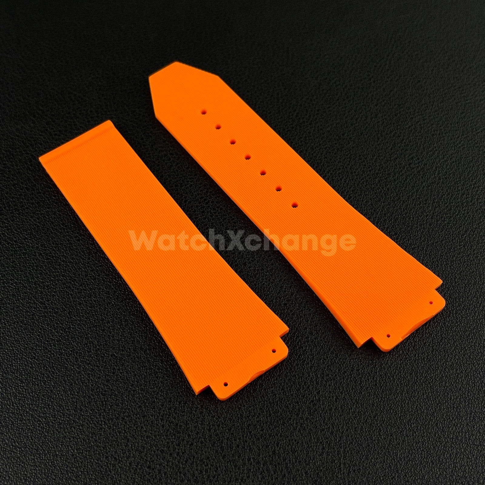 Orange Rubber Silicone Watch Strap Waterproof Band 26*19mm Fit HUBLOT BIG BANG