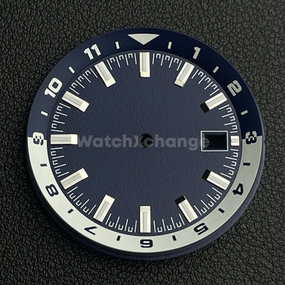 36.5mm Blue & White Watch Dial for SEIKO NH35 NH35A Watch Movement