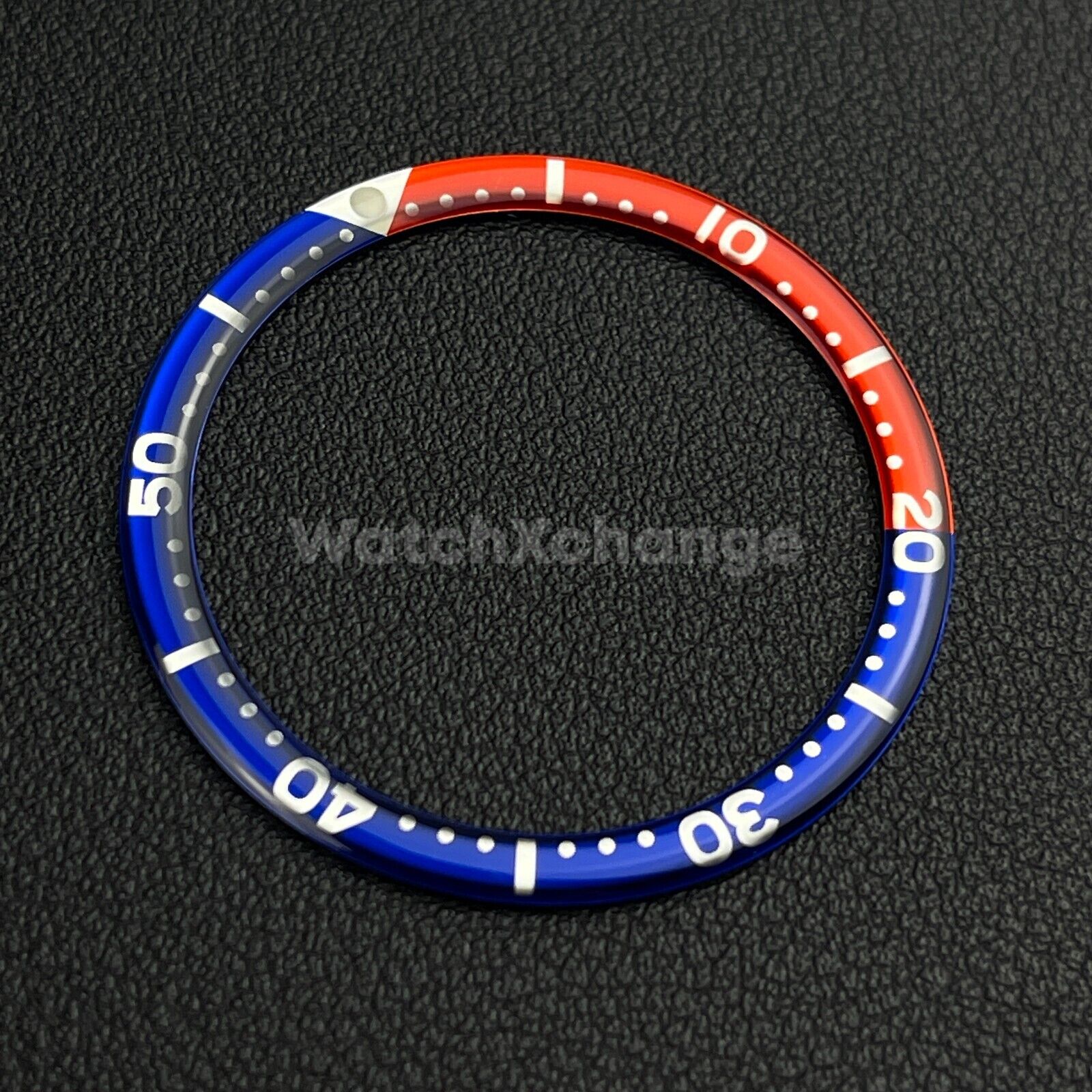 Blue & Red 38mm Flat Resin Bezel Insert For Divers Watch Seiko Mod SKX SRPD