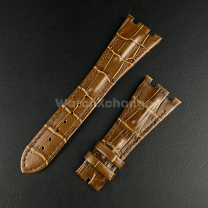 Brown High Quality Genuine Leather Watch band Strap 28mm for AP ROYAL OAK