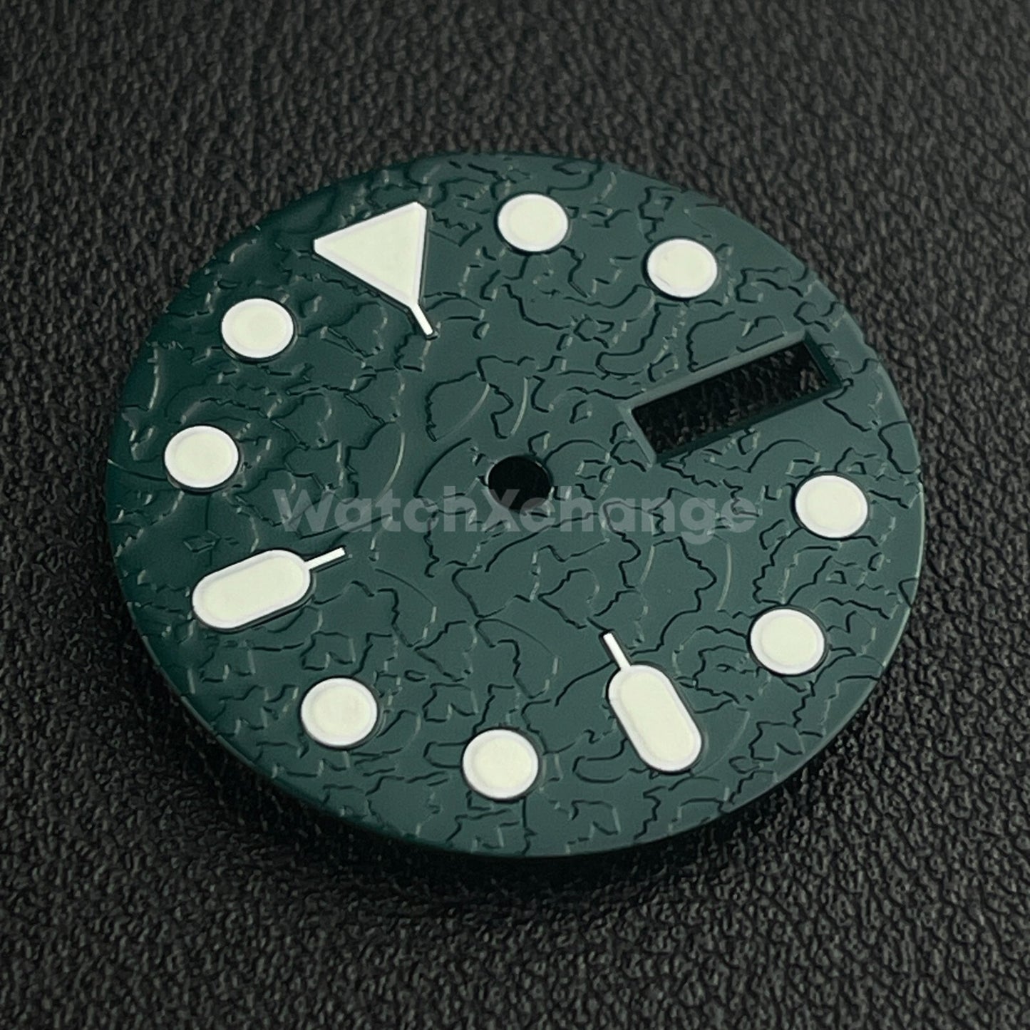 28.5mm Dark Green Stucco Texture Watch Dial Face for SEIKO NH36 Movement
