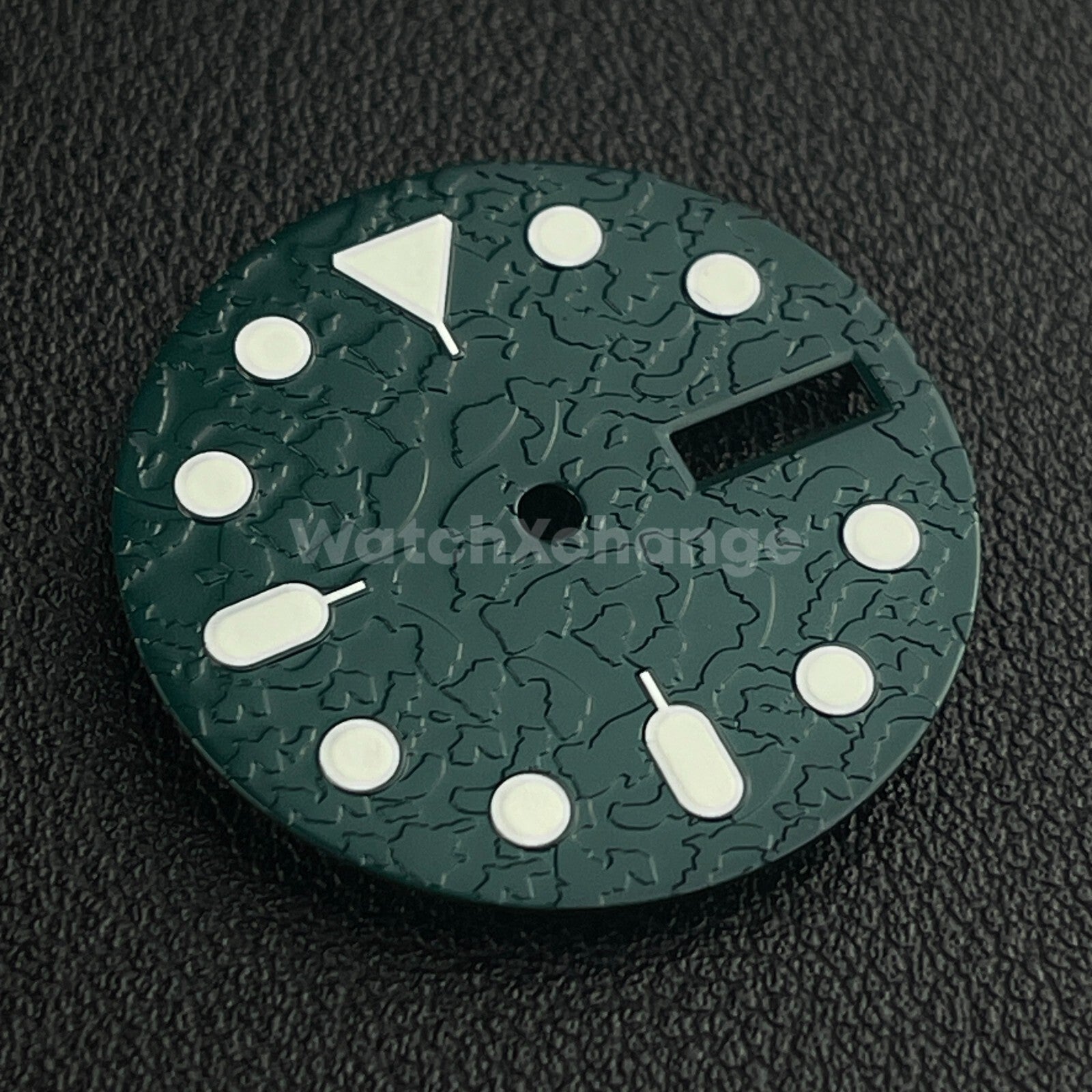 28.5mm Dark Green Stucco Texture Watch Dial Face for SEIKO NH36 Movement