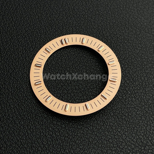 Rose Gold 31mm Skeleton Dial Face Fit For NH35 NH36 NH70 Movement Watch Part