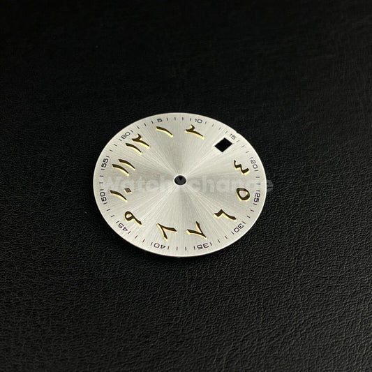 28.5mm Silver Gold Arabic Watch Dial NH35 NH36 Movement Professional